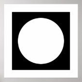 Schwarz und Weiß, einfaches geometrisches Design. Poster (Vorne)