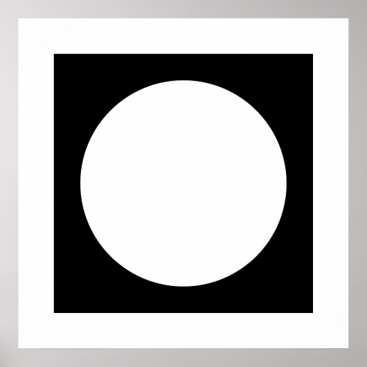 Schwarz und Weiß, einfaches geometrisches Design. Poster (Vorne)