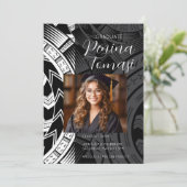 Schwarz und Weiß Einladung (Stehend Vorderseite)