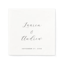 Schwarz und Weiß Elegant Moderne einfache Hochzeit