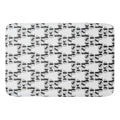 Schwarz und Weiß Elegante Limelight : 0 bis 9 Badematte (Vorderseite)