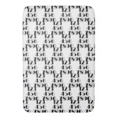 Schwarz und Weiß Elegante Limelight : 0 bis 9 Badematte (Vorderseite Vertikal)