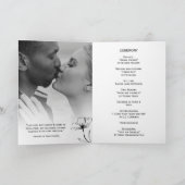 Schwarz und Weiß Elegante Moderne Hochzeit Programm (Innenseite)