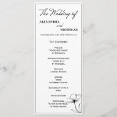 Schwarz und Weiß Elegante Moderne Hochzeit Programm (Vorderseite)