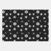 Schwarz und Weiß Elegante Moderne Weihnachten Geschenkpapier Set (Vorderseite 3)