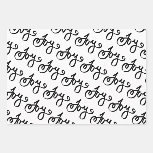 Schwarz und Weiß Elegante Script Frohe Weihnachten Geschenkpapier Set (Vorderseite 3)