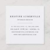 Schwarz und Weiß | Eleganter Platz im marokkanisch Quadratische Visitenkarte (Rückseite)