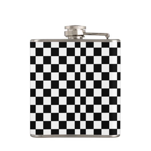 Schwarz und Weiß Flachmann (Rückseite)