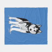 Schwarz und Weiß Fleecedecke (Vorderseite (Horizontal))