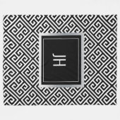 Schwarz und Weiß Fleecedecke (Vorderseite (Horizontal))