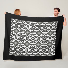 Schwarz und Weiß Fleecedecke