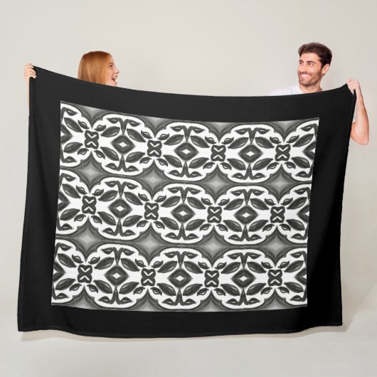 Schwarz und Weiß Fleecedecke (Beispiel)