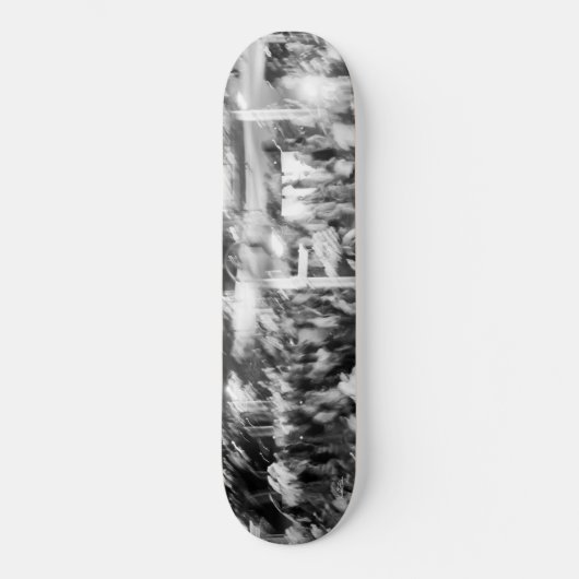 schwarz und weiß Foto- abstrakt Skateboard (Vorderseite)