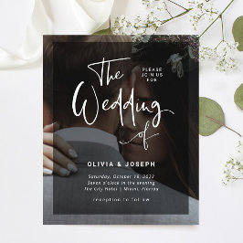 Schwarz und Weiß | Foto Hochzeitseinladung Flyer