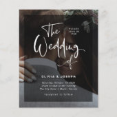 Schwarz und Weiß | Foto Hochzeitseinladung Flyer (Vorne)