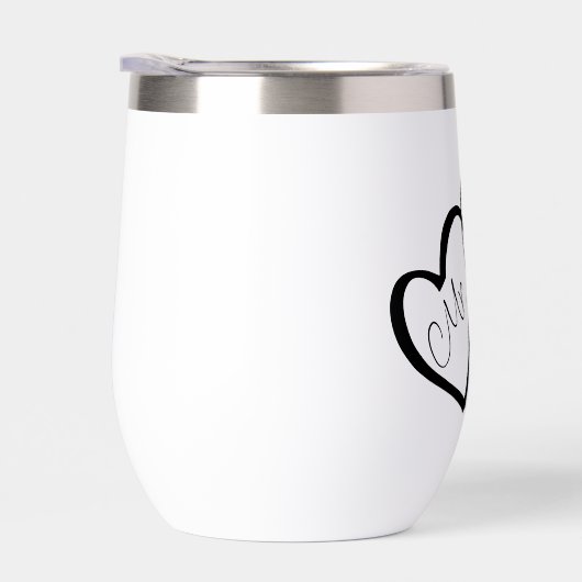 Schwarz und Weiß | Frau Modern Monogram Wedding (Rechts)