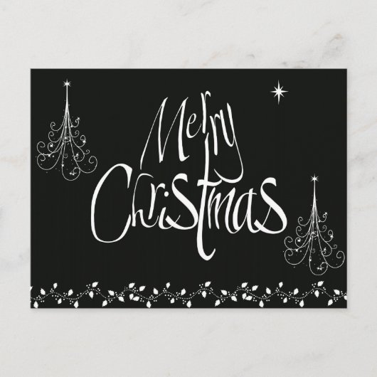 Schwarz und Weiß frohe Weihnachten (Vorderseite)