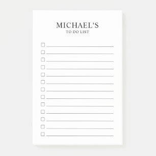 Schwarz und Weiß für die Liste der Postit-Notizen Post-it Klebezettel