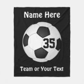 Schwarz und Weiß, Fußball-Decken Personalisiert Fleecedecke (Vorderseite)