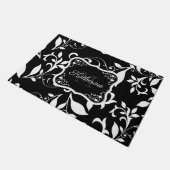 Schwarz und Weiß Fußmatte (Schrägansicht)