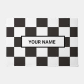 Schwarz und Weiß Fußmatte (Vorderseite)