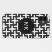 Schwarz und Weiß geometrisch Case-Mate iPhone Hülle (Rückseite (Horizontal))