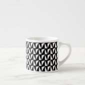 Schwarz und Weiß geometrisch Espressotasse (Rechts)