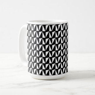 Schwarz und Weiß geometrisch Kaffeetasse