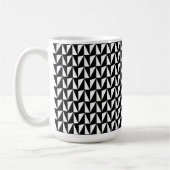 Schwarz und Weiß geometrisch Kaffeetasse (Links)