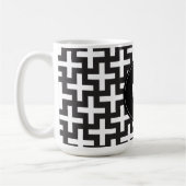 Schwarz und Weiß geometrisch Kaffeetasse (Links)