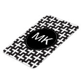 Schwarz und Weiß geometrisch Magnet (Linke Seite)