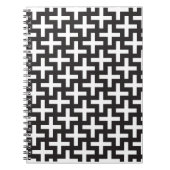 Schwarz und Weiß geometrisch Notizblock (Vorderseite)