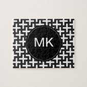 Schwarz und Weiß geometrisch Puzzle (Horizontal)