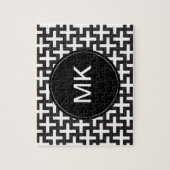 Schwarz und Weiß geometrisch Puzzle (Vertikal)