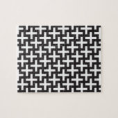 Schwarz und Weiß geometrisch Puzzle (Horizontal)