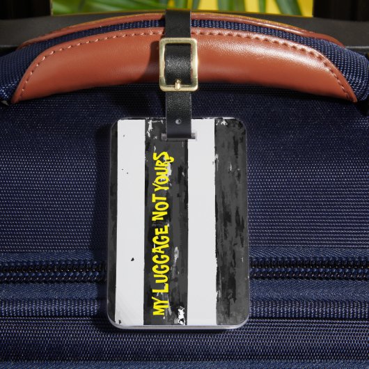 Schwarz und Weiß Gepäckanhänger (Vorderseite Insitu 2)