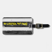 Schwarz und Weiß Gepäckanhänger (Vorderseite horizontal)