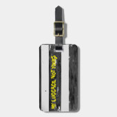 Schwarz und Weiß Gepäckanhänger (Vorderseite vertikal)