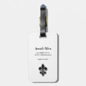 Schwarz und Weiß Gepäckanhänger (Rückseite vertikal)