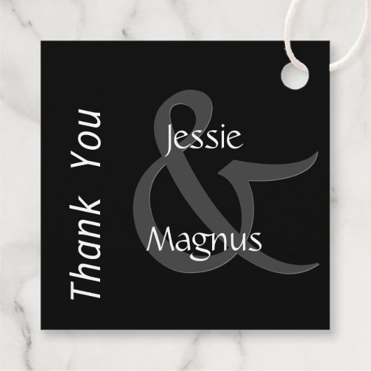 Schwarz und Weiß Geschenkanhänger (Rückseite)