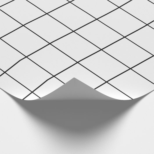 Schwarz und Weiß Geschenkpapier (Ecke)