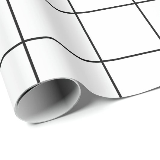 Schwarz und Weiß Geschenkpapier (Rolleneckpunkt)