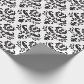 SCHWARZ UND WEISS GESCHENKPAPIER (Ecke)