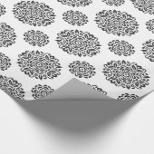 Schwarz und Weiß Geschenkpapier (Ecke)