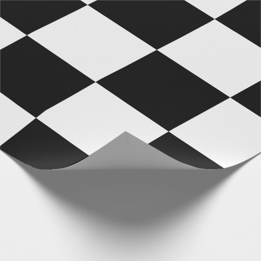 Schwarz und Weiß Geschenkpapier (Ecke)