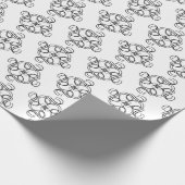 Schwarz und Weiß Geschenkpapier (Ecke)