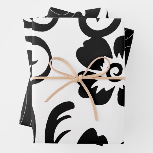 Schwarz und Weiß Geschenkpapier Set (Beispiel)