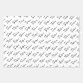 Schwarz und Weiß Geschenkpapier Set (Vorderseite)