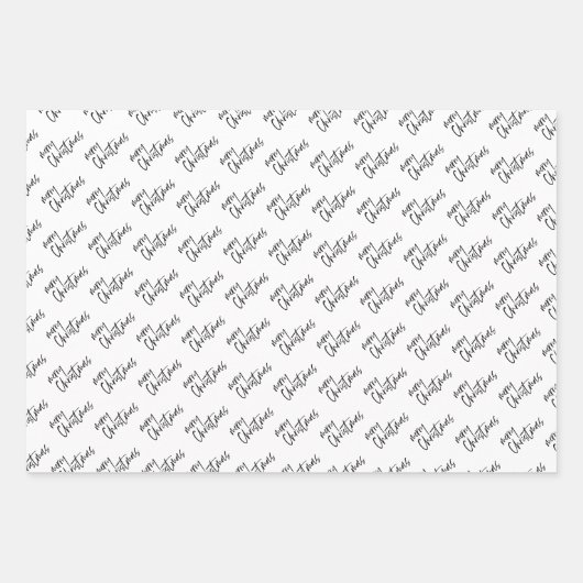 Schwarz und Weiß Geschenkpapier Set (Vorderseite)