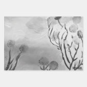 Schwarz und Weiß Geschenkpapier Set (Vorderseite 3)